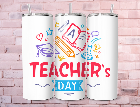 Teachers Day Colorful 20oz Stainless Steel Tumbler
