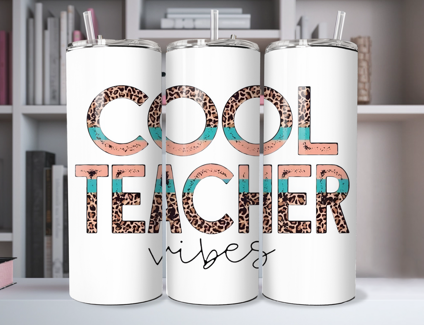 "Cool Teacher Vibes" 20oz Stainless Steel Tumbler