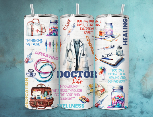 Doctor Life 20oz Stainless Steel Tumbler