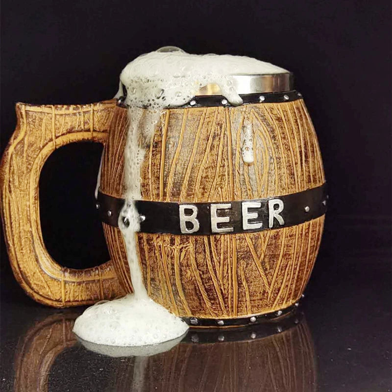 Oak Barrel Beer Mug 580ML