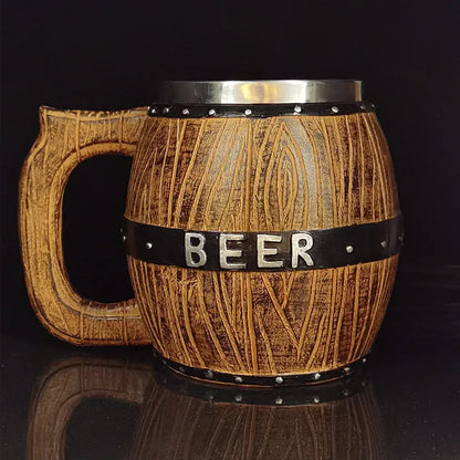 Oak Barrel Beer Mug 580ML