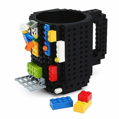 Build-On-Brick 12oz (350ml) Plastic Cup with 3 Blocks