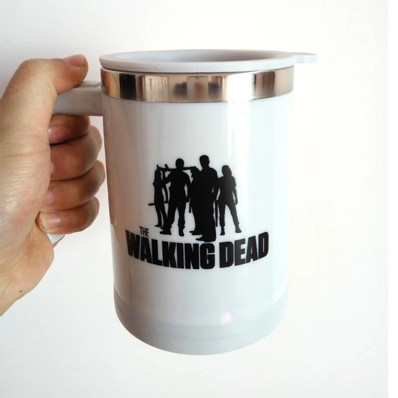 Light Magic The walking dead Automatic self stirring mug coffee milk Stainless Steel Cup Surprise gift for best friend