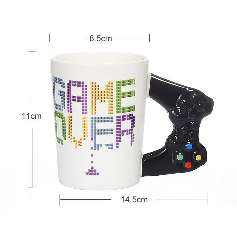 Gamepad Handle Arcade Style Ceramic Mugs - 400ml