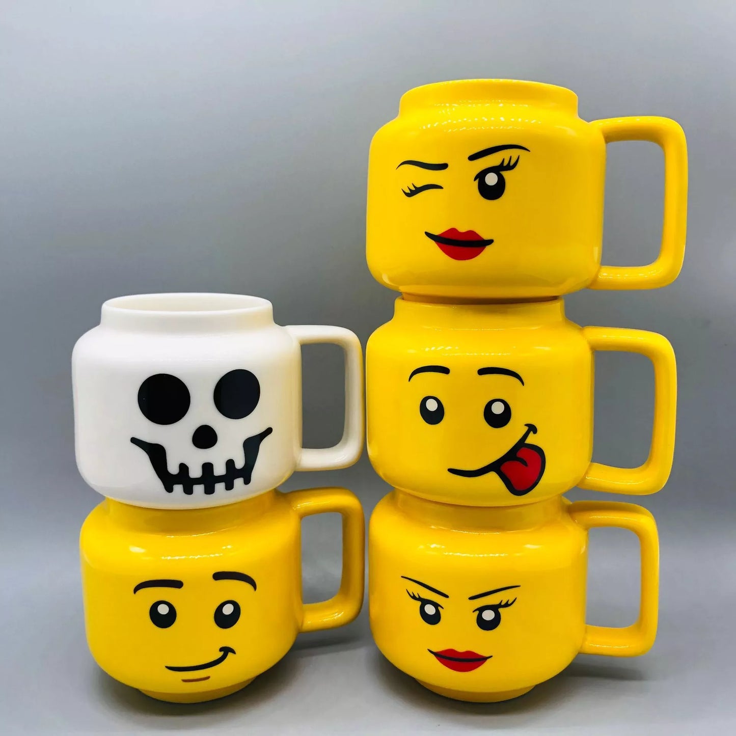 Smile Ceramic Mug Cartoon Coffee Milk Tea Water Cup Cute Funny Expression Children Milk Mug Household Water Cup