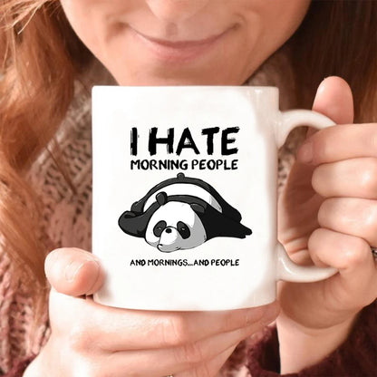 Hot Lazy Panda I Hate Morning People Print Ceramic Mug Coffee Mug Water Cup Lovely Animal Friends Casual Student Juice Mugs