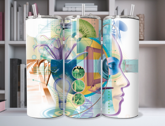 Abstract teacher Art 20oz Stainless Steel Tumbler