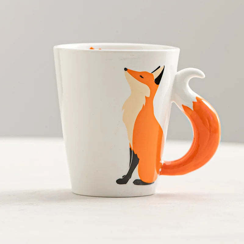 Fox Tail Handle Coffee Mug 350ml