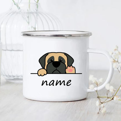 Cute Customized Panda/Dog/Cat Enamel Coffee Mugs
