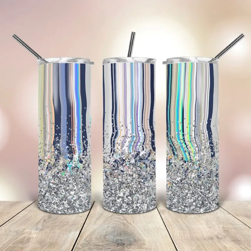 20oz Abstract Confetti Glitter Tumbler