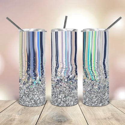 20oz Abstract Confetti Glitter Tumbler