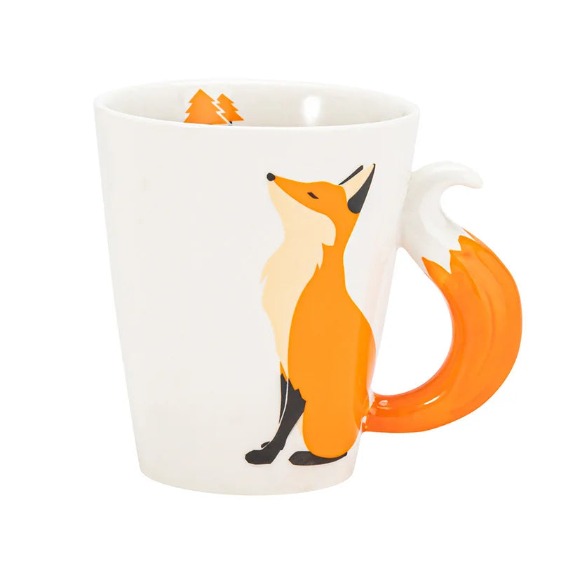 Fox Tail Handle Coffee Mug 350ml