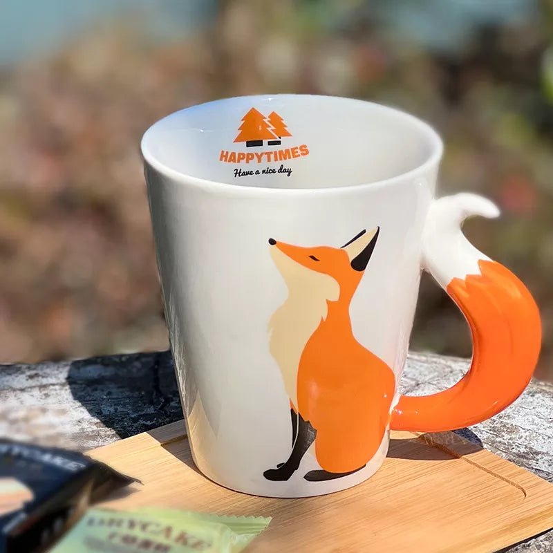 Fox Tail Handle Coffee Mug 350ml