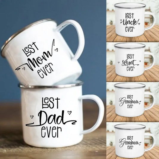 "Best Mom/Dad Ever" Metal/Enamel Mugs Enamel Mugs