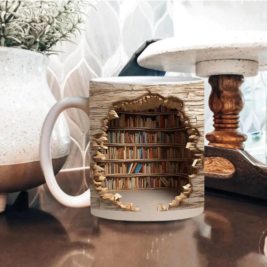3D Ceramic Library 11oz Mug