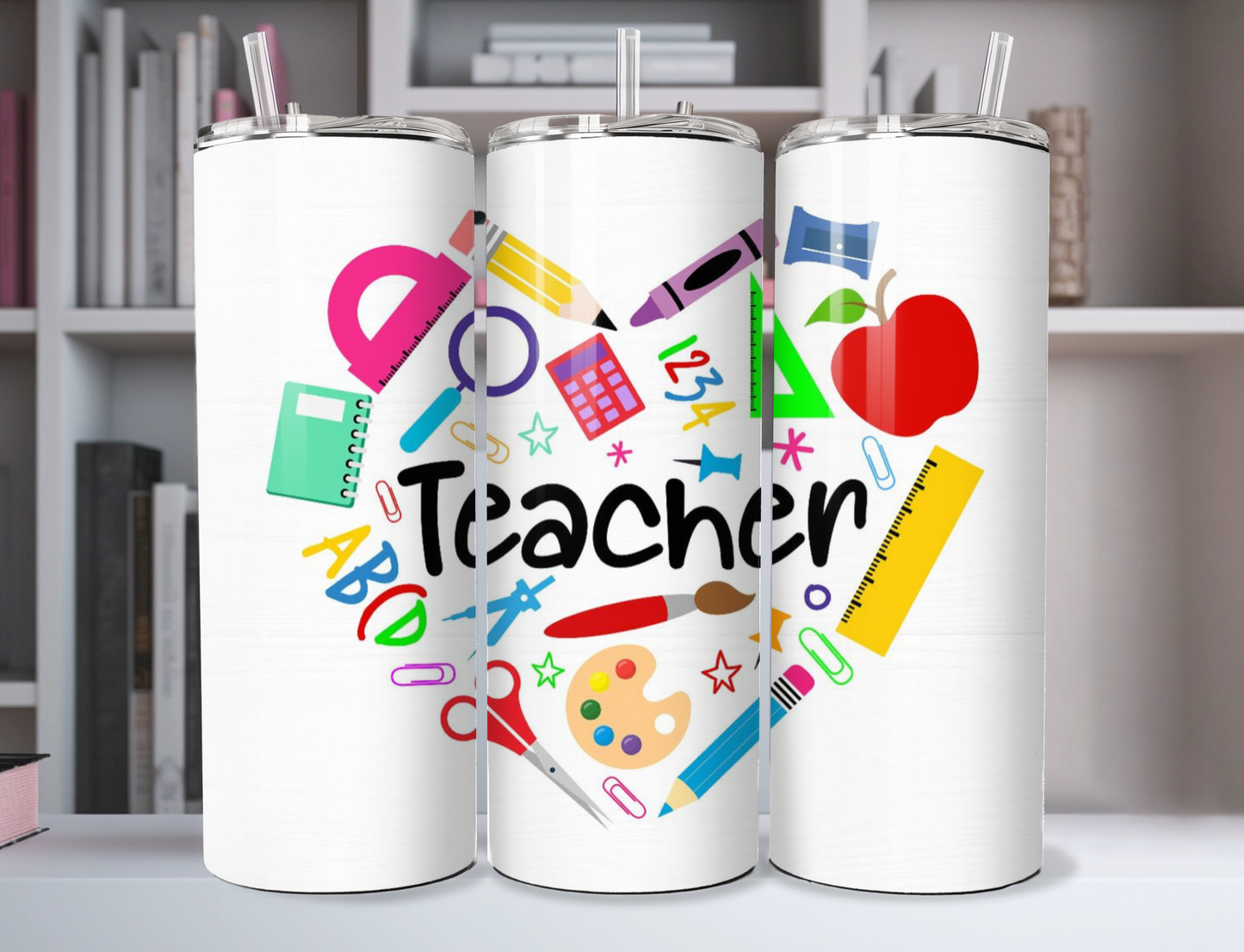 Teacher 1234" 20oz Stainless Steel Tumbler